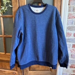 Blake Shelton Lands End Sweatshirt Mens L Tall Blue Fleece Crewneck